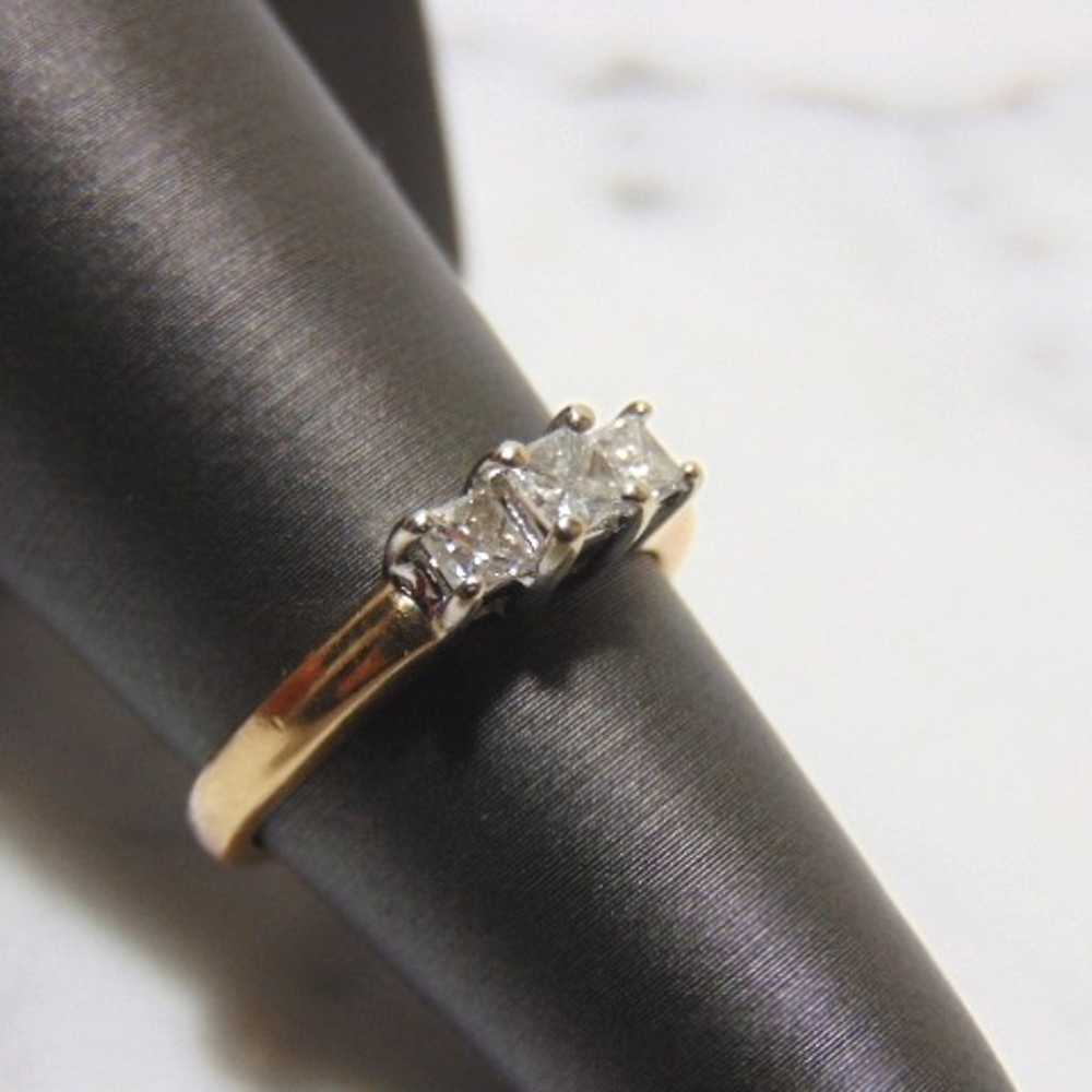 14k Yellow Gold Diamond Engagement Ring - image 2