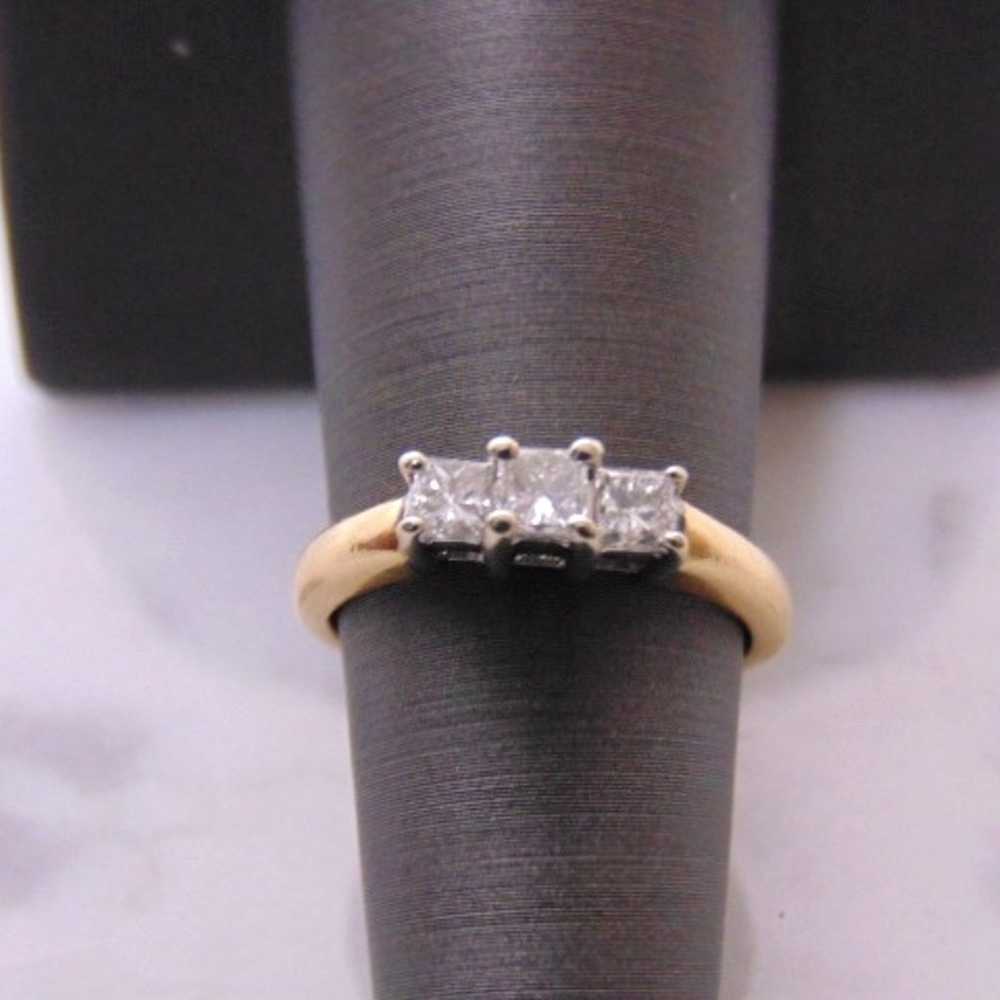 14k Yellow Gold Diamond Engagement Ring - image 3