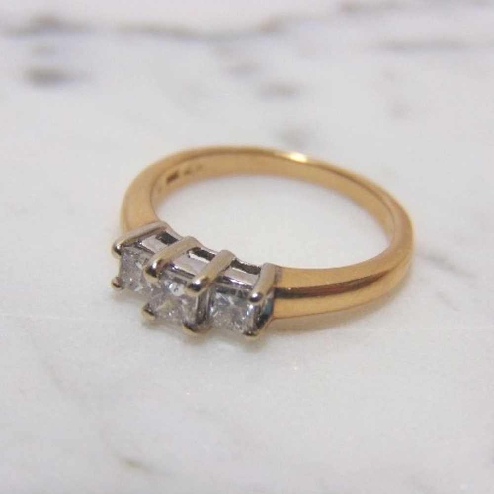 14k Yellow Gold Diamond Engagement Ring - image 5