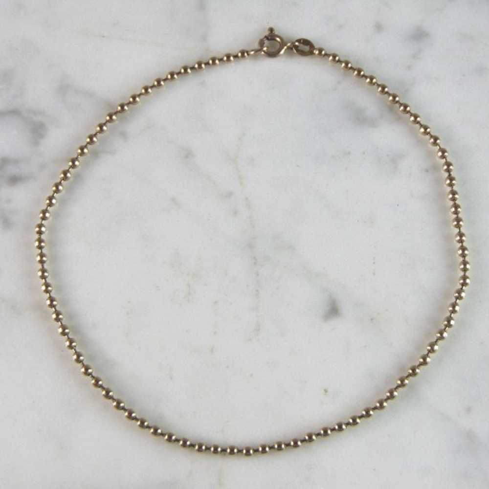 Womens 14K Yellow Gold Ankle Bracelet 4g E2999 - image 1