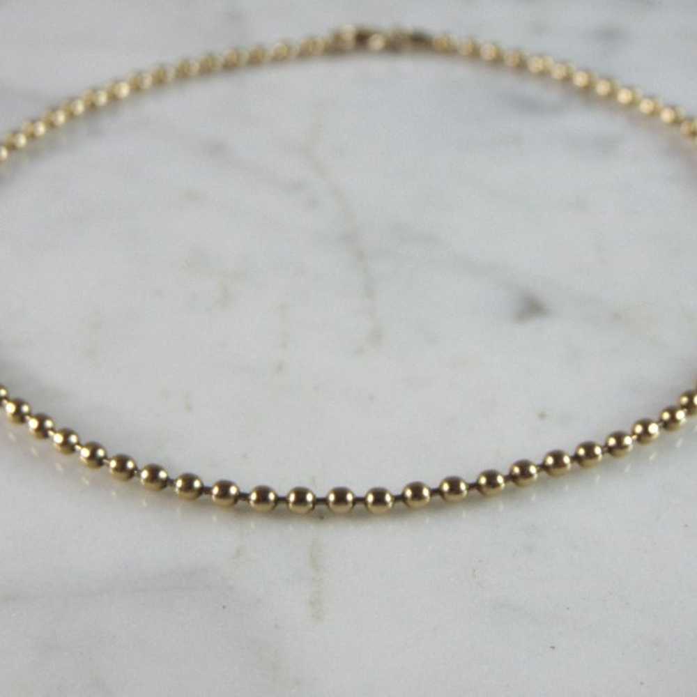 Womens 14K Yellow Gold Ankle Bracelet 4g E2999 - image 3