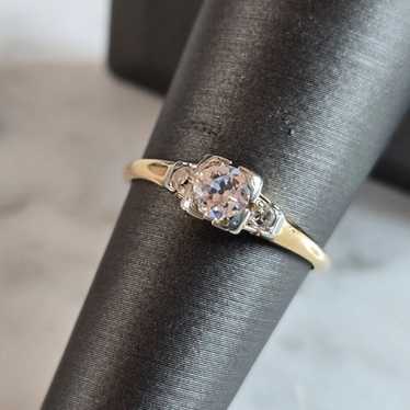 Womens Vintage Estate 14k Gold Diamond Engagement… - image 1