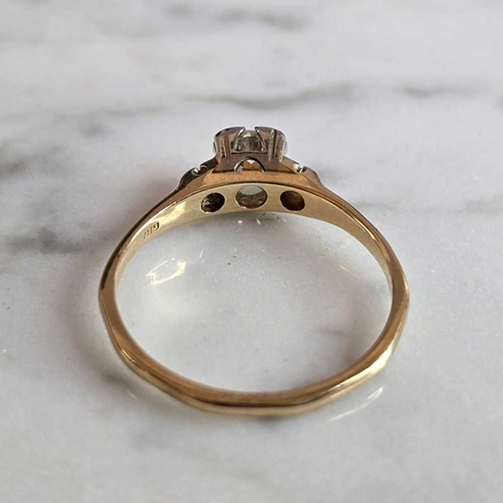 Womens Vintage Estate 14k Gold Diamond Engagement… - image 3