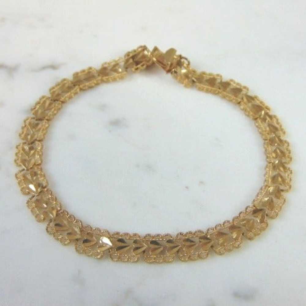 Womens Vintage Estate 10K Yellow Gold Heart Filig… - image 1