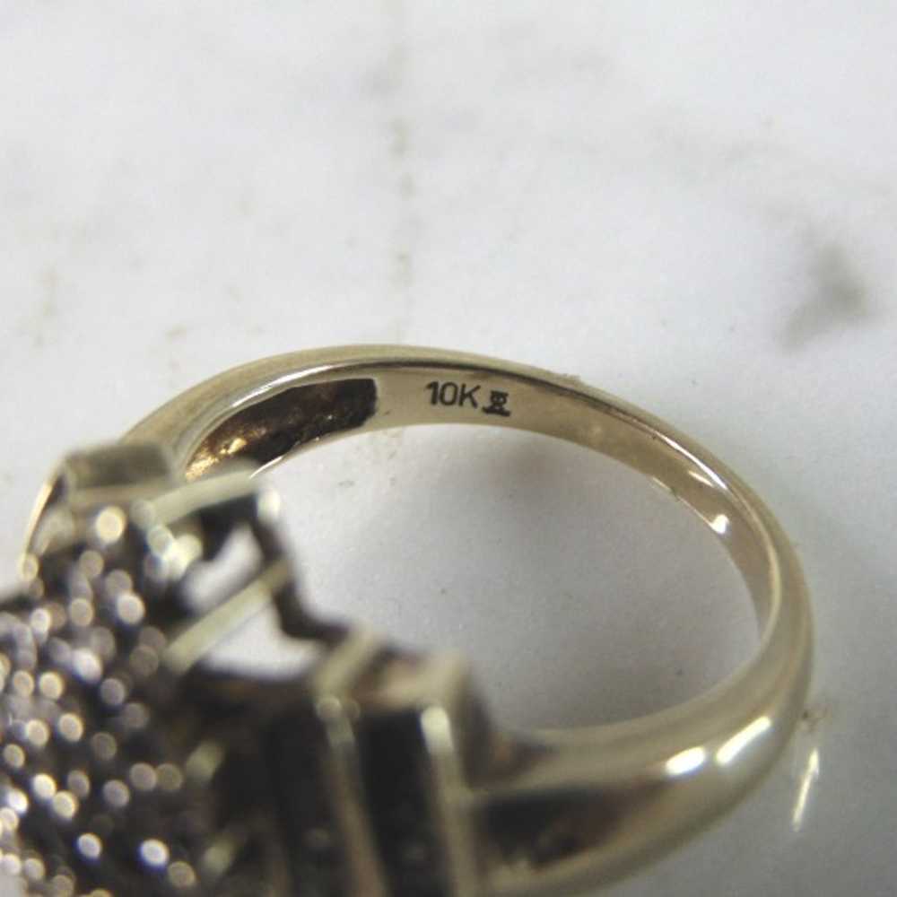 Womens 10K Yellow Gold Diamond Ring, 5.6g E2970 - image 5