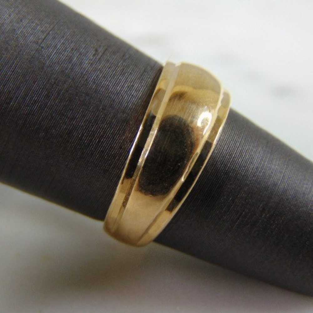 Womens Vintage Estate 14k Yellow Gold Band Ring E… - image 2