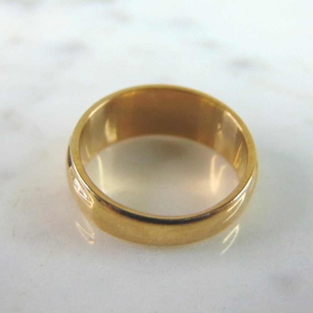 Womens Vintage Estate 14k Yellow Gold Band Ring E… - image 3