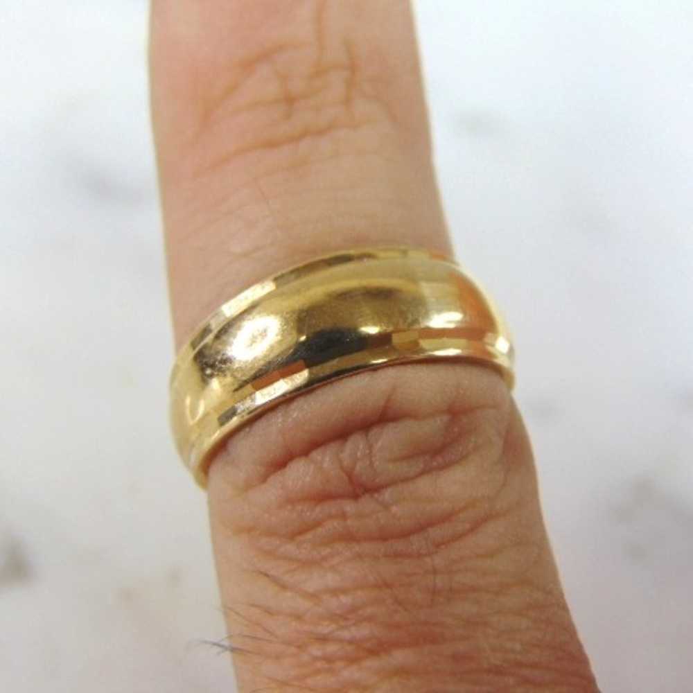 Womens Vintage Estate 14k Yellow Gold Band Ring E… - image 5