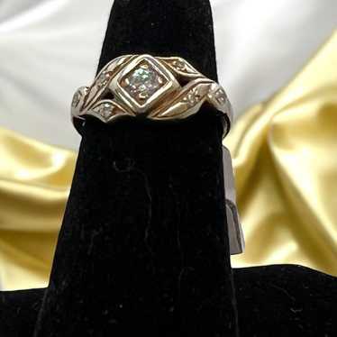 18k art deco diamond ring