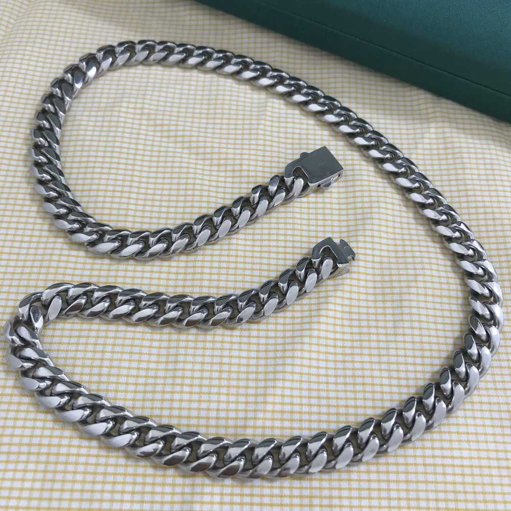 Vintage 18K white gold necklace 120g - image 1