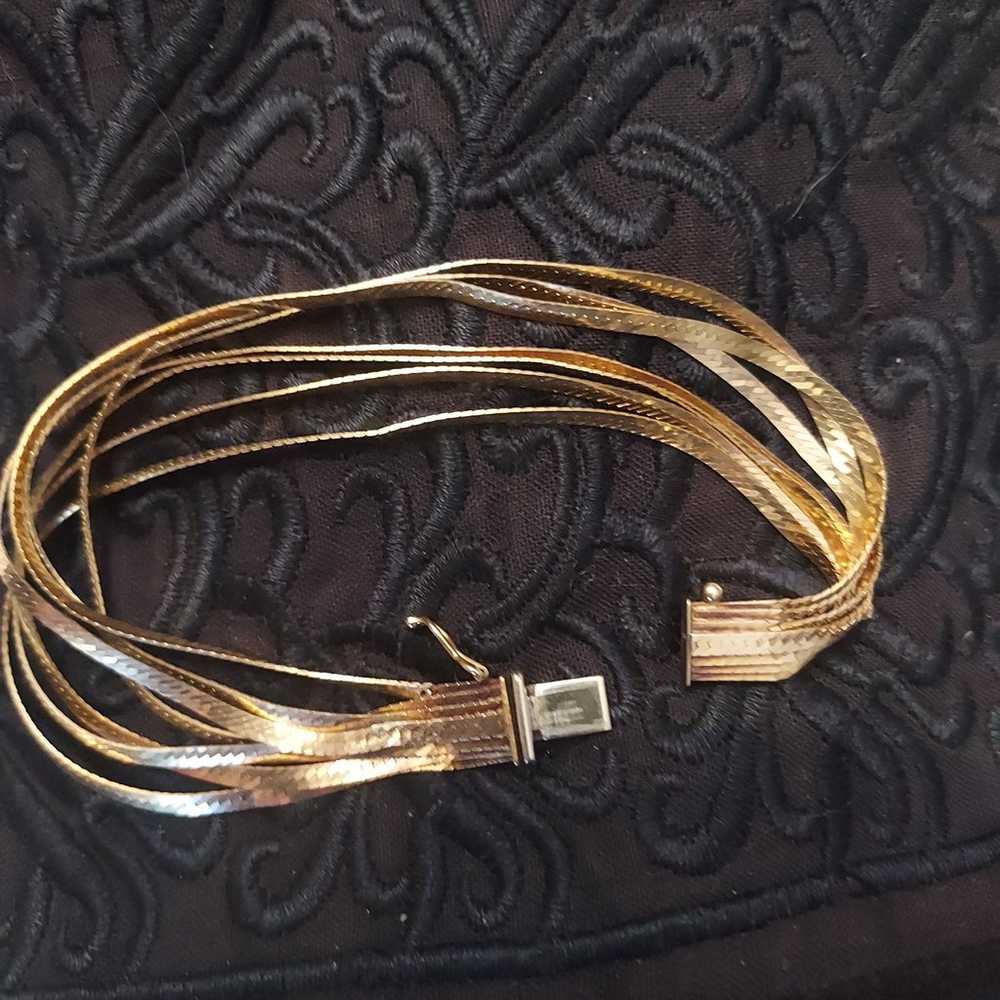 14K Vintage gold Women's  bracelet - image 6