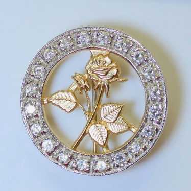 Beautiful Diamond Rose Pendant