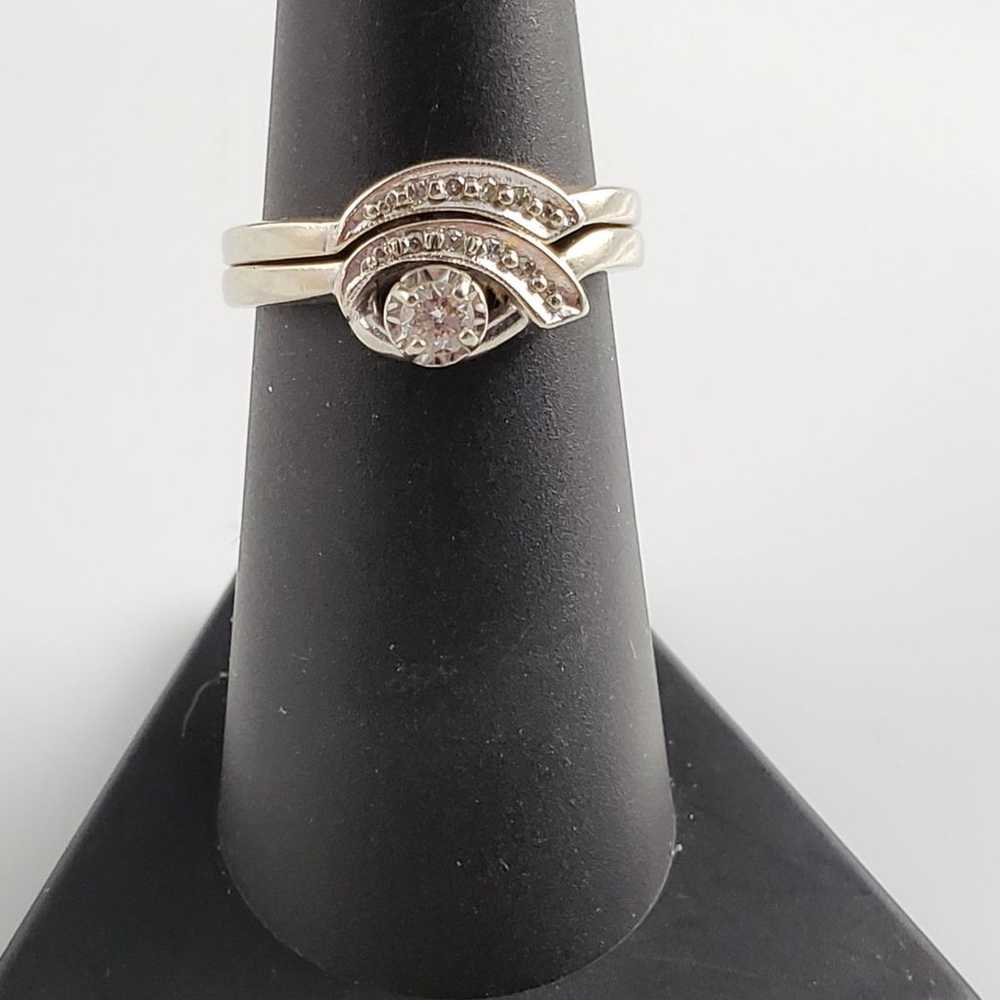 Vintage 0.30 ctw Diamond Wedding Set - image 1