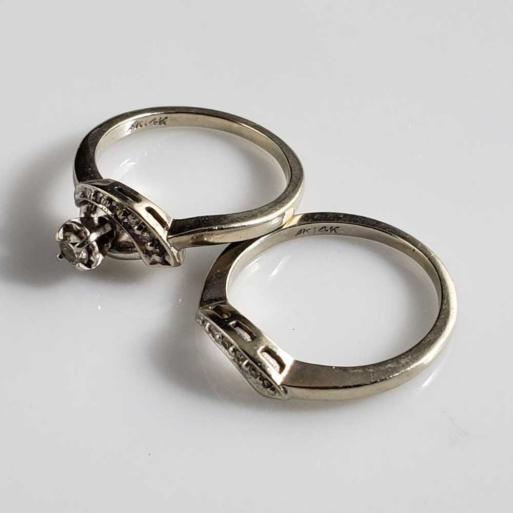 Vintage 0.30 ctw Diamond Wedding Set - image 7