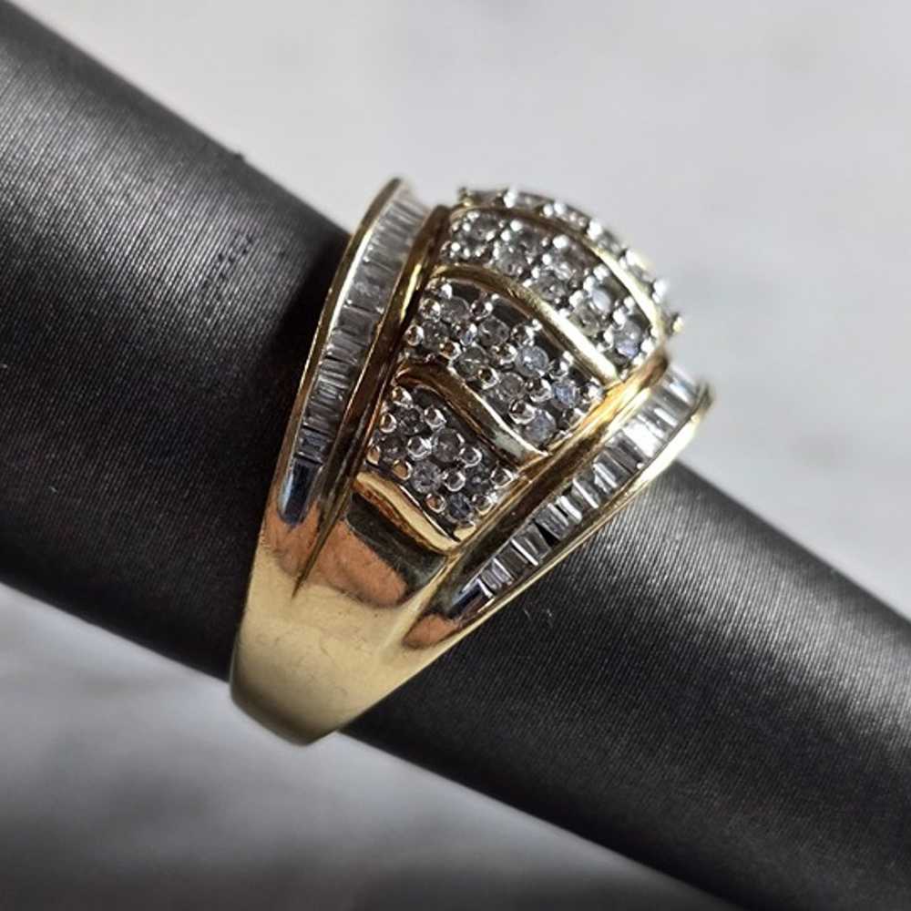 Womens Vintage Estate 10K Gold Diamond Ring 6.1g … - image 2