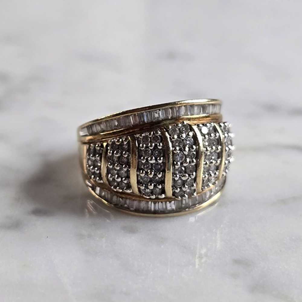 Womens Vintage Estate 10K Gold Diamond Ring 6.1g … - image 4