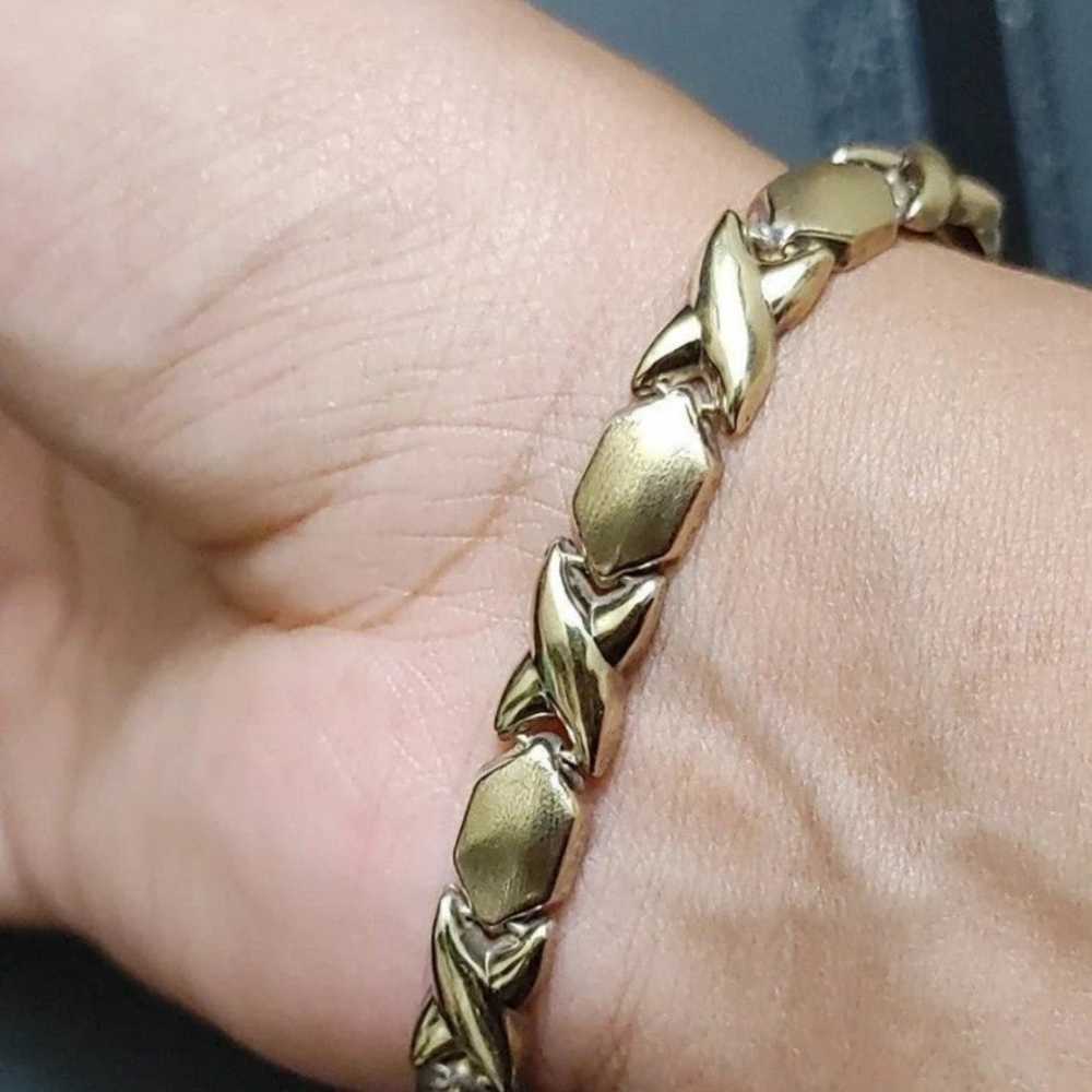 10K Gold XO Bracelet - image 12