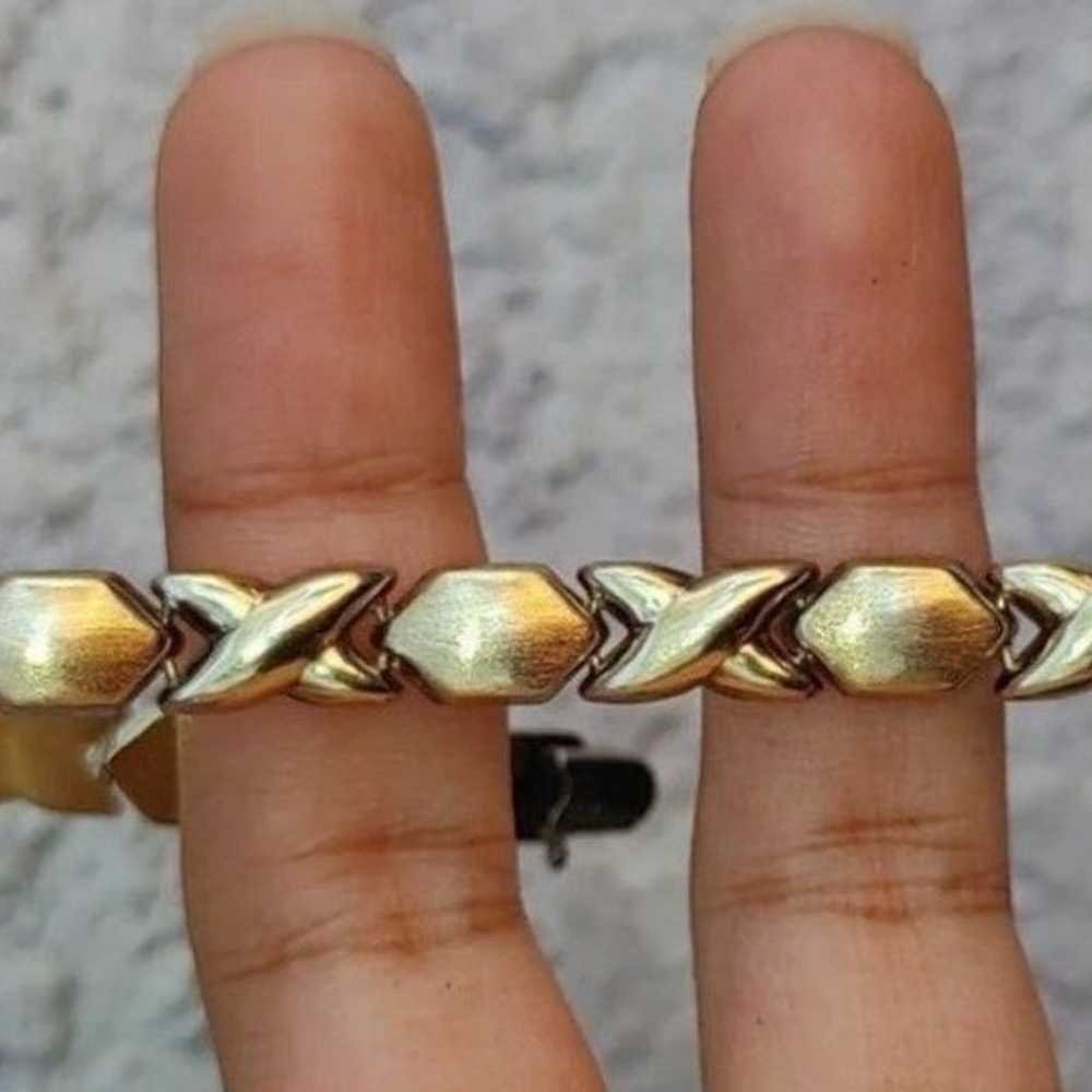 10K Gold XO Bracelet - image 2