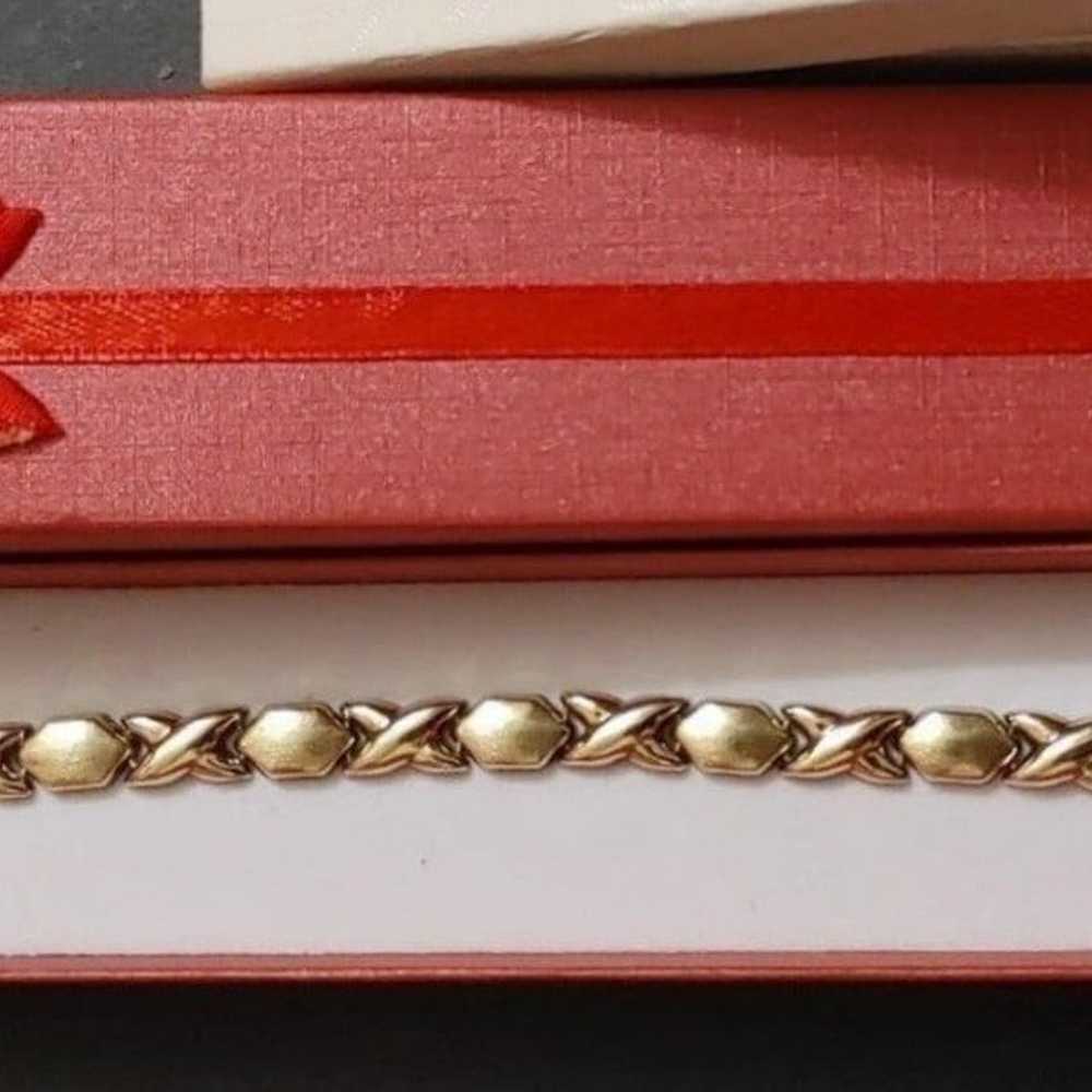 10K Gold XO Bracelet - image 4