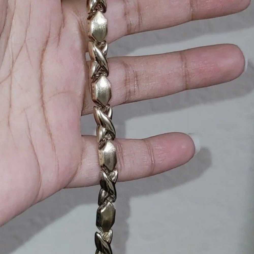 10K Gold XO Bracelet - image 7