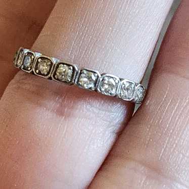 Art deco 14k gold diamond ring