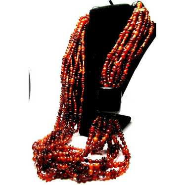 GERDA LYNGGAARD MONIES Signed HUGE Multi Strand B… - image 1