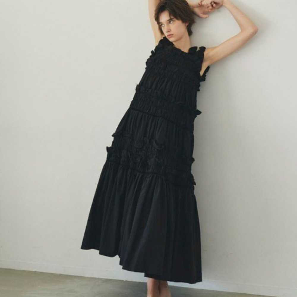 PERNA Gathered Camisole Frill Dress Black M - image 2