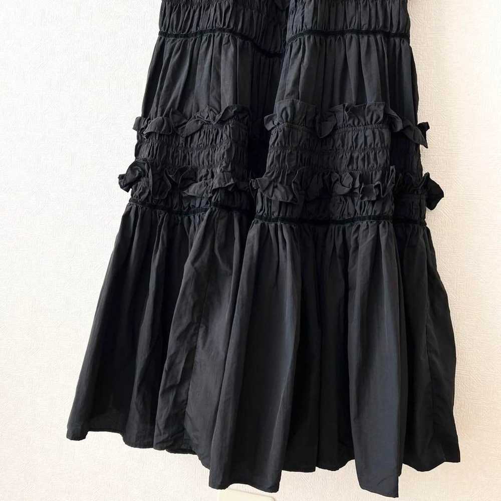 PERNA Gathered Camisole Frill Dress Black M - image 5