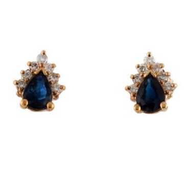 Sapphire and diamond Effy jewelry earrings