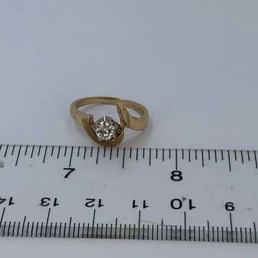 Vintage 14k yellow gold old cut diamond ring size… - image 1