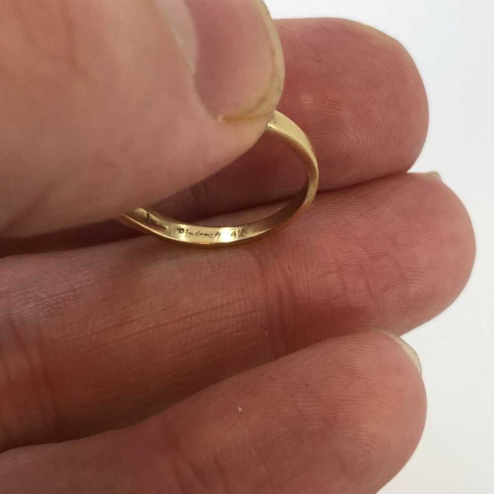 Vintage 14k yellow gold old cut diamond ring size… - image 8