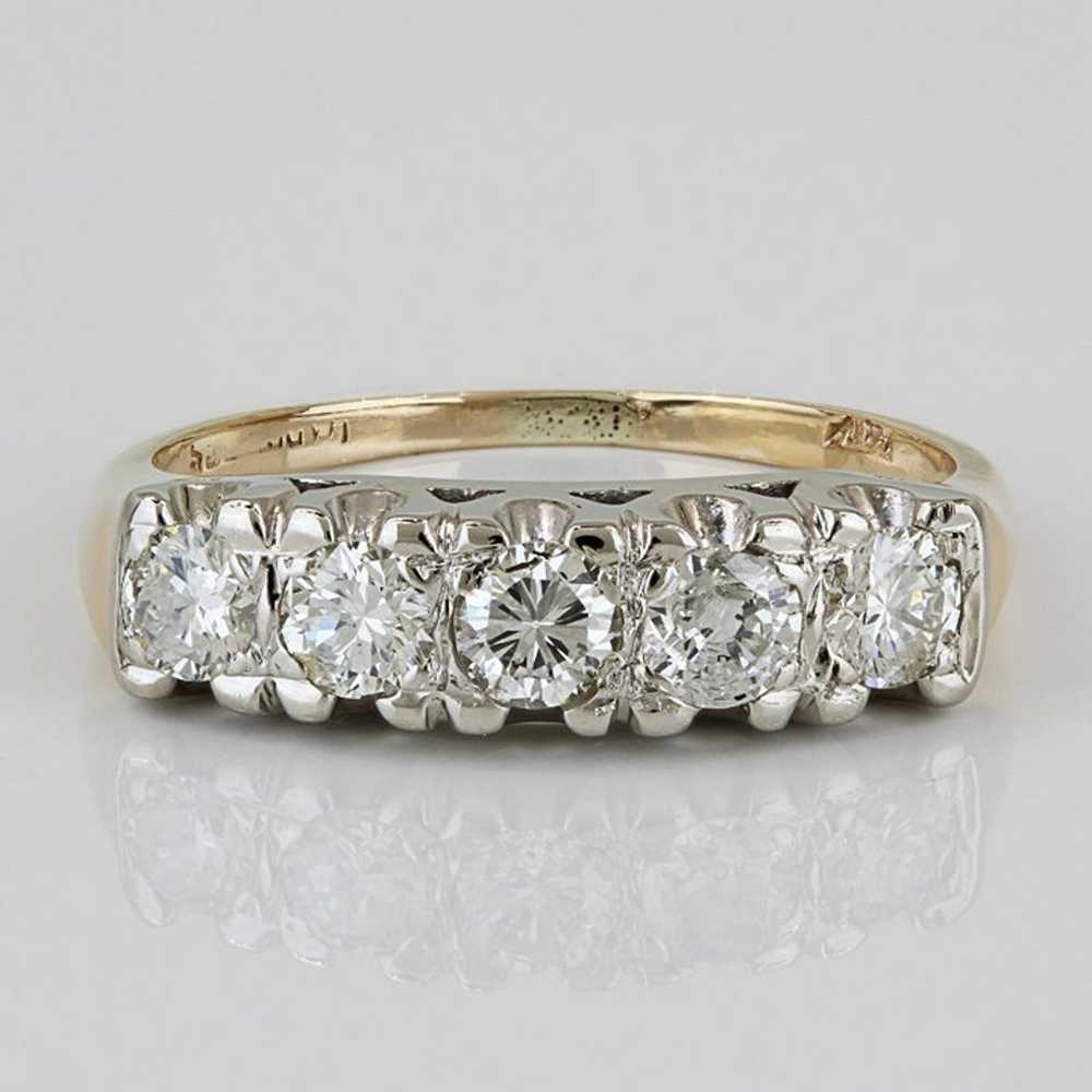 14KYG 5-Diamond Bridal Wedding Ring/ Anniversary … - image 1