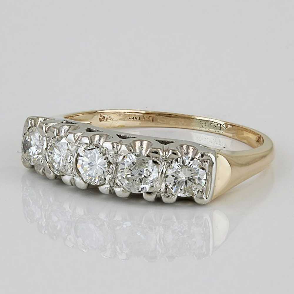 14KYG 5-Diamond Bridal Wedding Ring/ Anniversary … - image 2