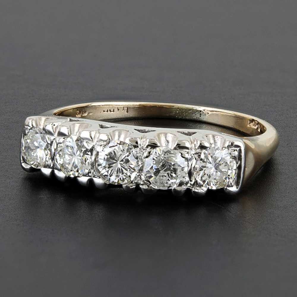 14KYG 5-Diamond Bridal Wedding Ring/ Anniversary … - image 6