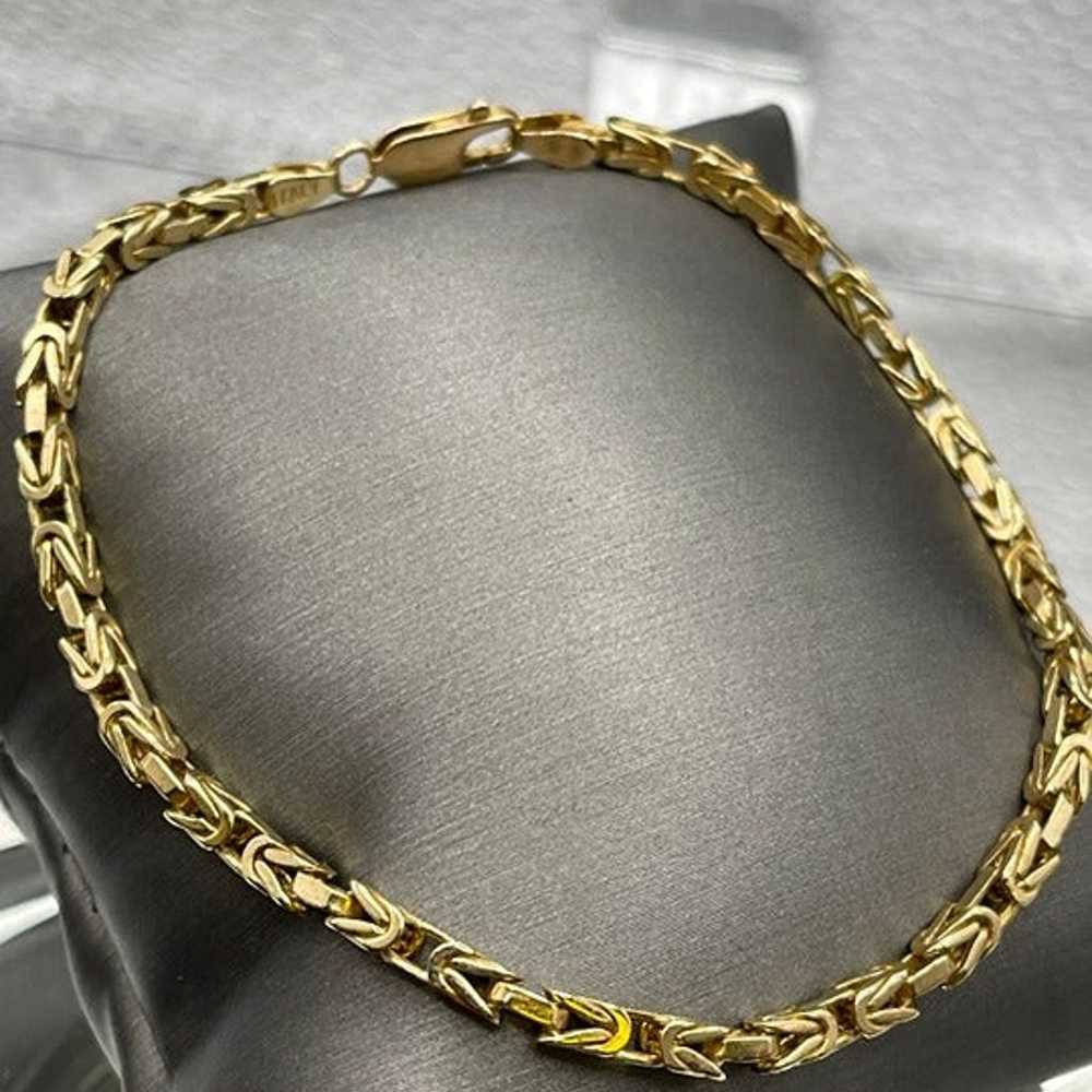 A Vintage Italian 14 Karat Yellow Gold Super Link… - image 2