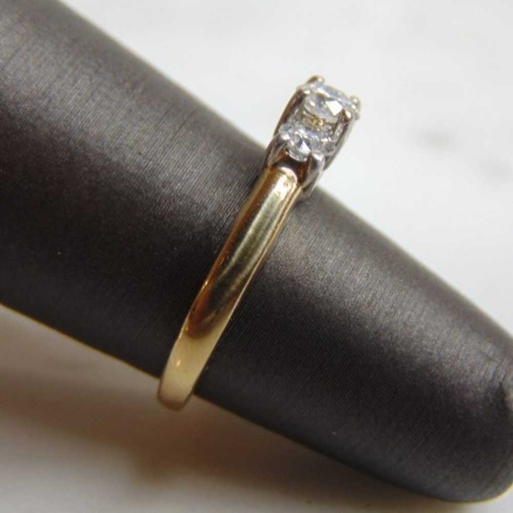 Womens 14K Yellow Gold Diamond Ring E946 - image 2