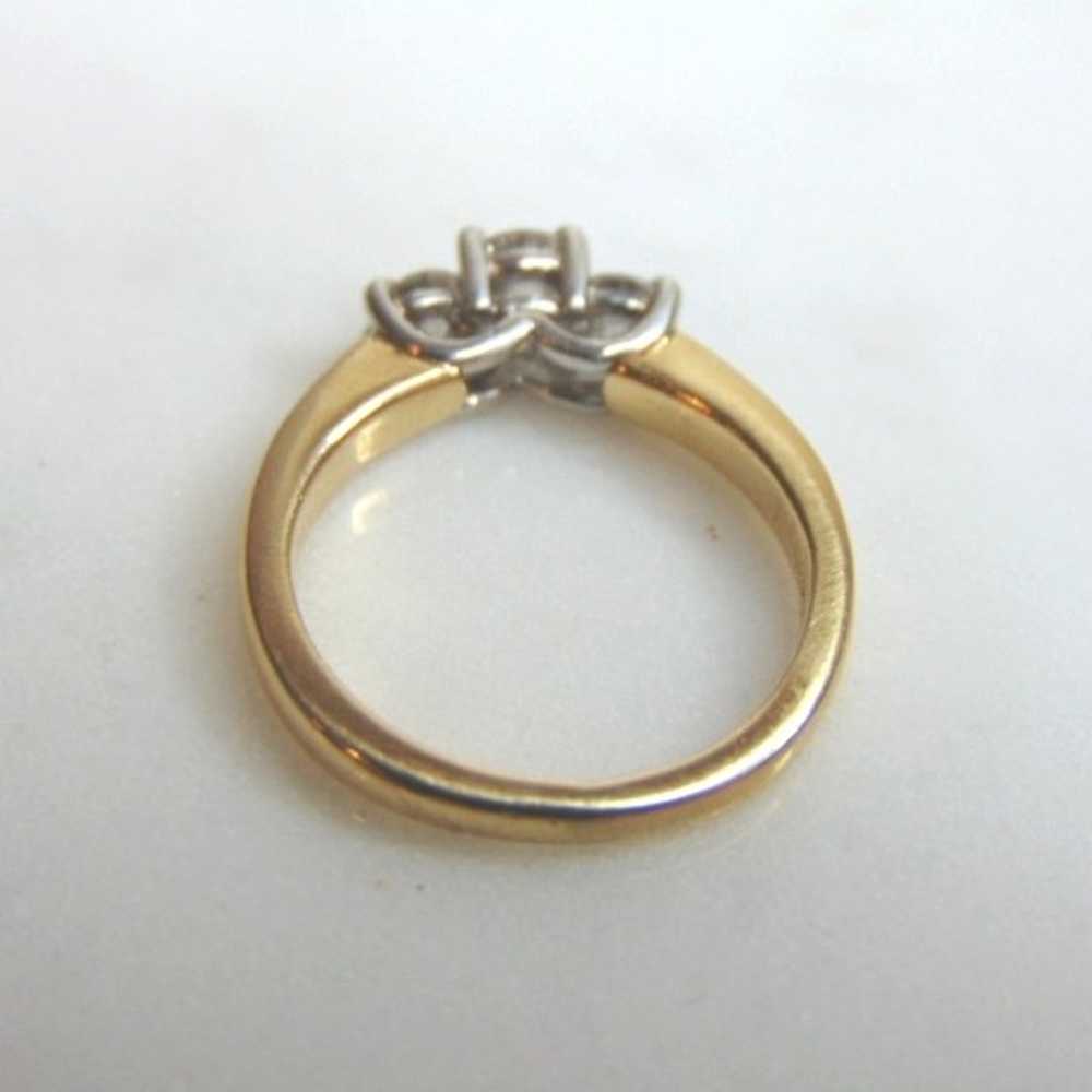 Womens 14K Yellow Gold Diamond Ring E946 - image 3