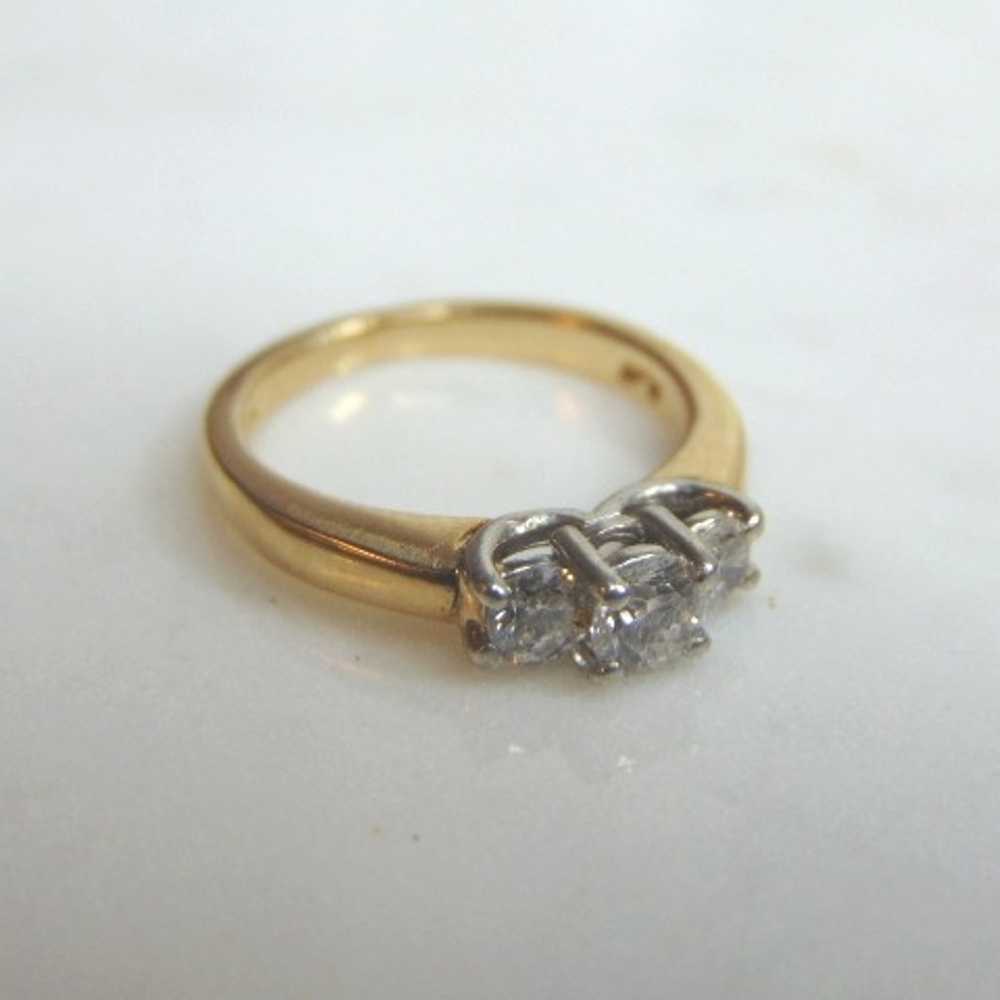 Womens 14K Yellow Gold Diamond Ring E946 - image 4