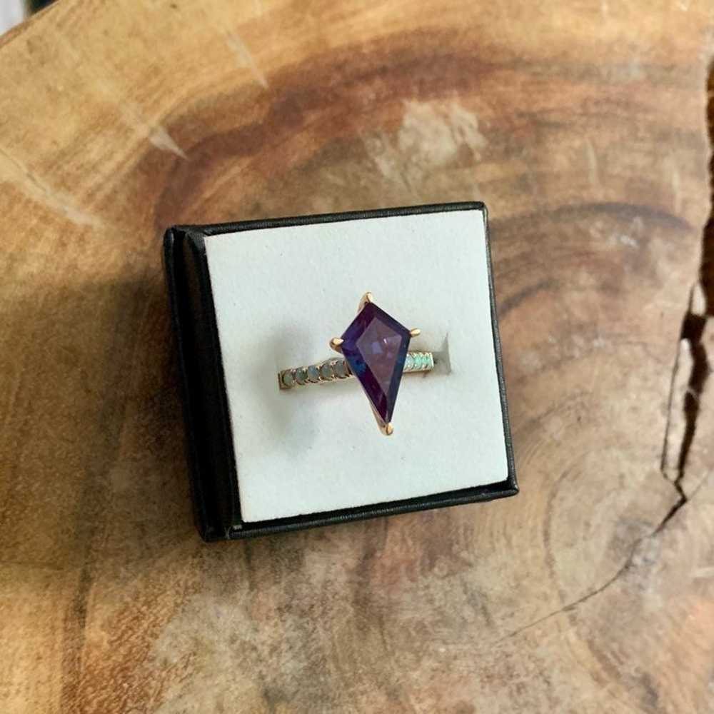 Vintage Kite Cut Alexandrite & Opal 14K Rose Gold… - image 9