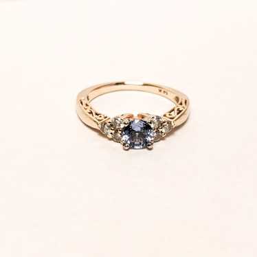 Sapphire diamond 14k ring