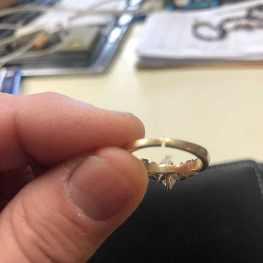 14k gold ring with a 3/4 marquis diamond - image 6