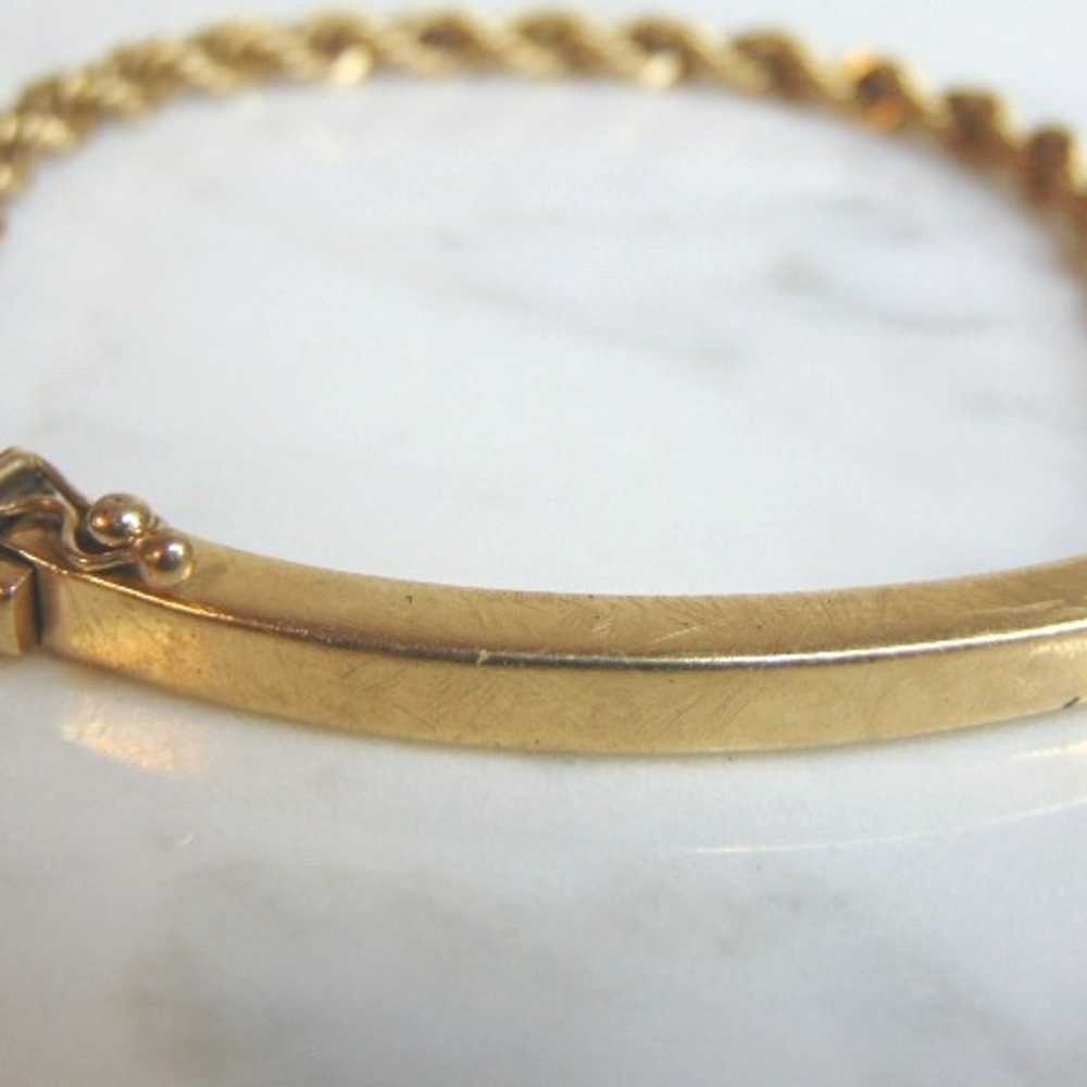 14K Yellow Gold Chain ID Bracelet - image 2