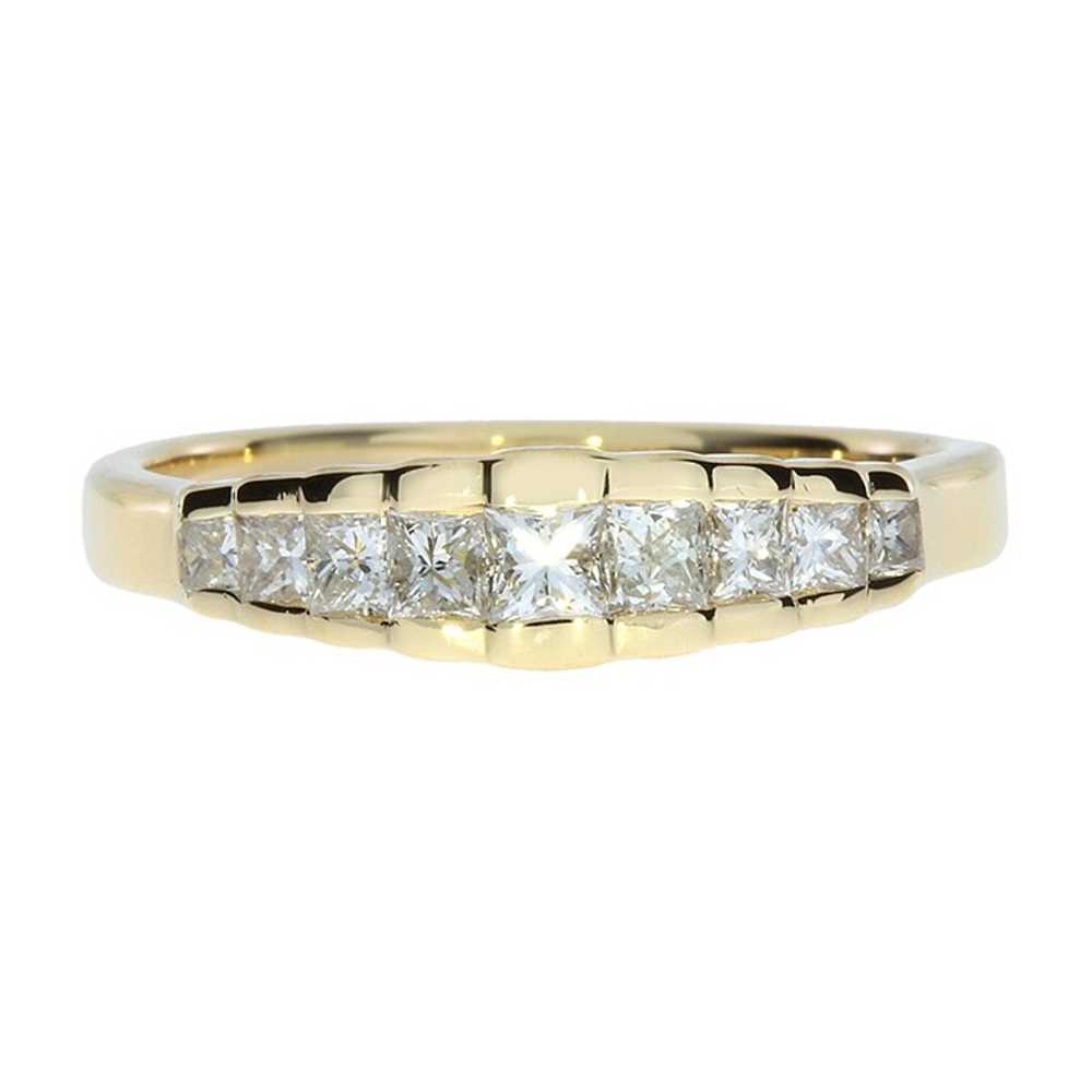 14K Yellow Gold Princess Cut .60ctw Diamond Weddi… - image 2