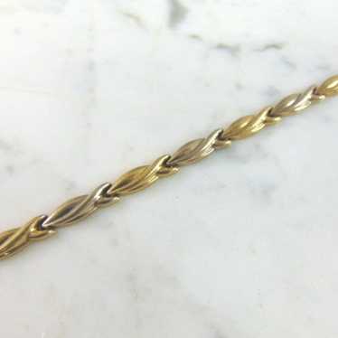 Womens Vintage Estate 14K Mixed Gold Bracelet E425