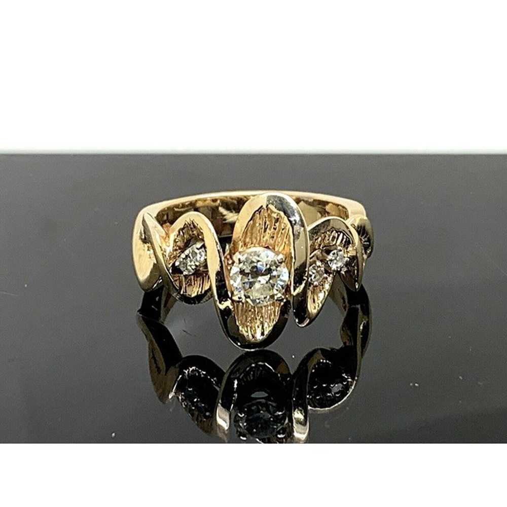 Diamond Engagement Ring 0.45ctw 14k Yellow Gold E… - image 1