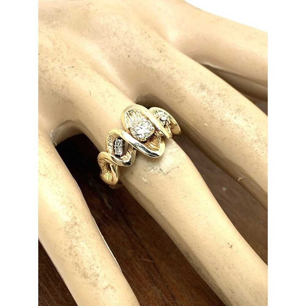 Diamond Engagement Ring 0.45ctw 14k Yellow Gold E… - image 5