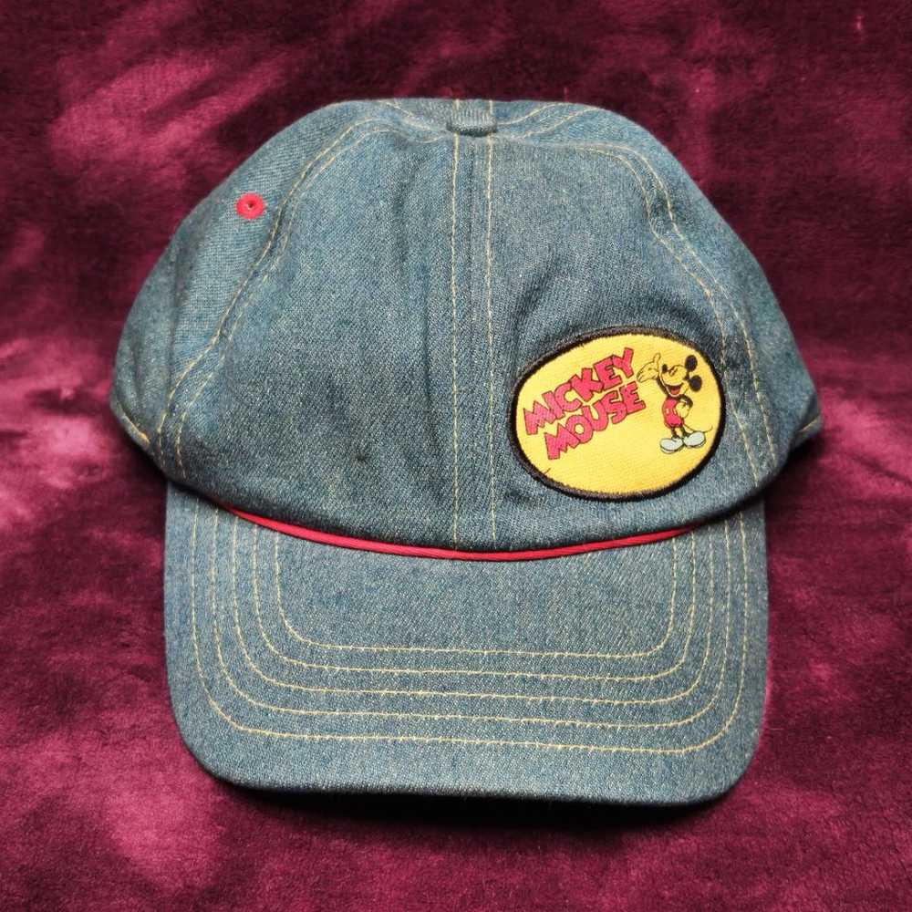 Vintage Walt Disney World Mickey Mouse Denim Hat - image 1