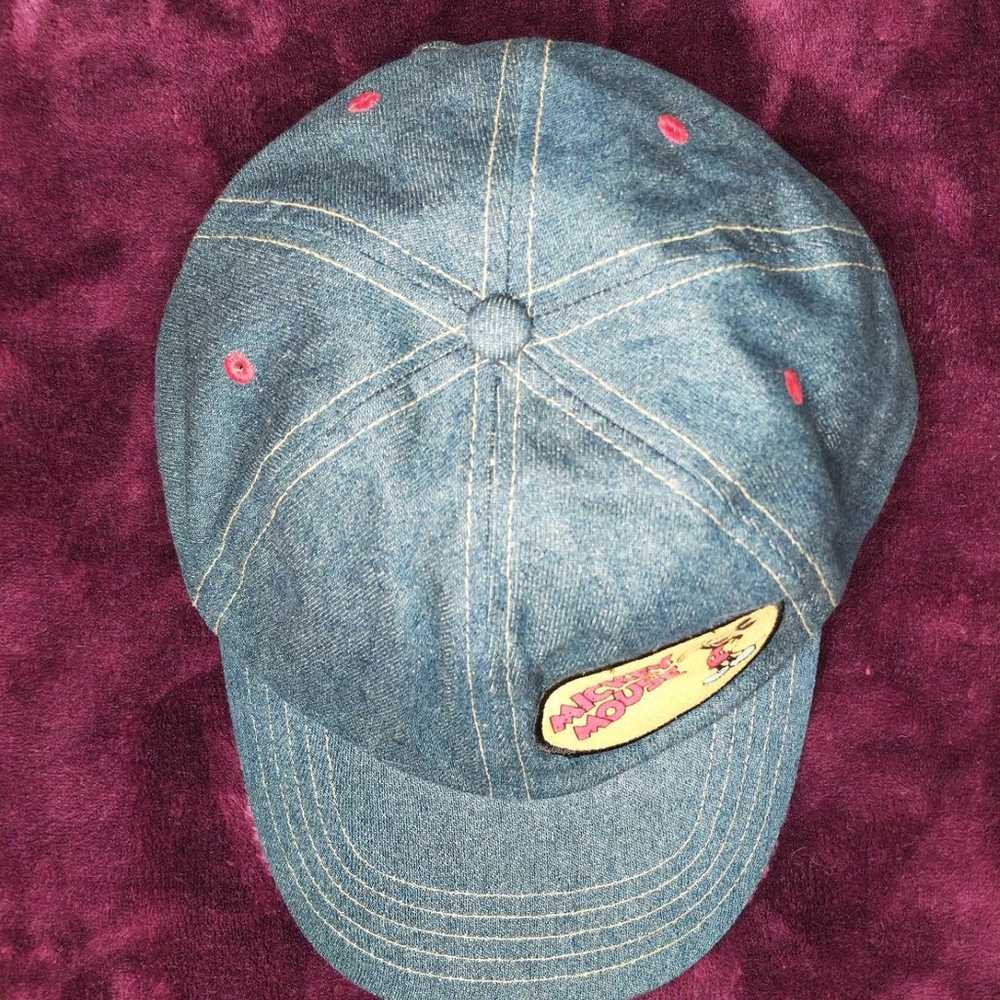 Vintage Walt Disney World Mickey Mouse Denim Hat - image 3