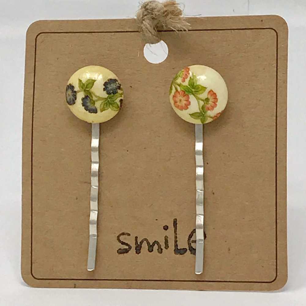 Handcrafted Bobby Pins Vintage Porcelain - image 1