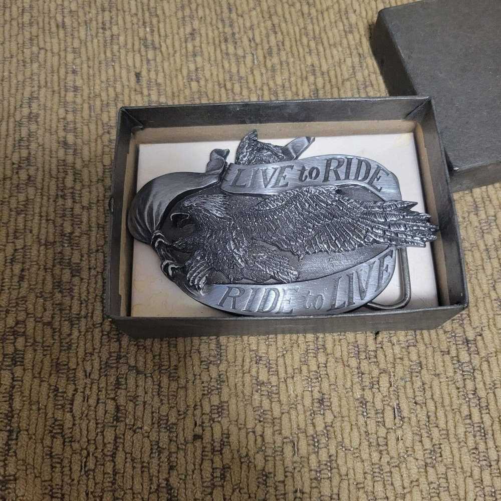 Motorcycle Belt Buckle LIVE TO RIDE - RIDE TO LIV… - image 5